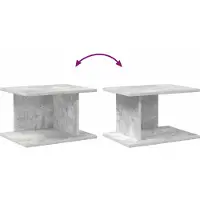 vidaXL Table de chevet 2 pcs Gris béton 40 x 30 x 25 cm
