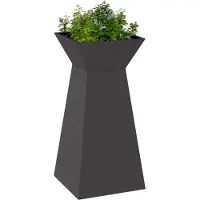 vidaXL Jardinière à pilier Argent 40 x 40 x 100 cm