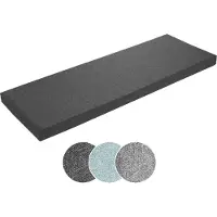 Sleepling Coussin de banc 110 x 40 cm, gris foncé, dessous antidérapant, coussin d'assise pour rebord de fenêtre, housse lavable,