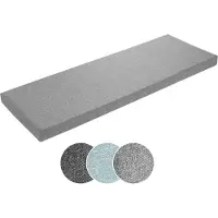Sleepling Coussin de banc 200 x 40 cm, gris clair, dessous antidérapant, coussin de banc, coussin d'assise pour rebord de fenêtre, housse lavable,