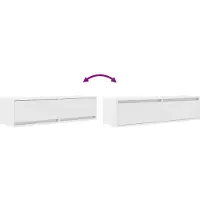vidaXL : Meubles TV, 100 x 31 x 25,5 cm, blanc, en panneaux de particules
