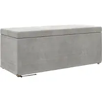 vidaXL Tabouret Gris clair 101 x 41 x 40 cm Velours et bois d'ingénierie