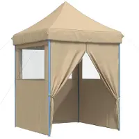 vidaXL Tente de réception beige 200 x 200 x 306 cm Tissu Oxford