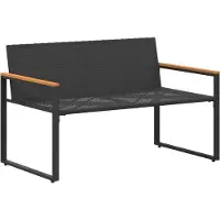 vidaXL Banc avec coussins noir et blanc crème 115 x 65 x 72 cm rotin