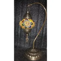 Halay Lampe de table turque artisanale en verre avec mosaïque - lampe de chevet orientale d'environ 45 cm de haut