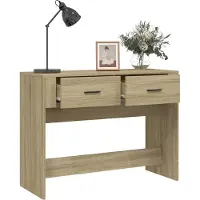 vidaXL Table console Chêne sonoma 100x39x75 cm Bois d'ingénierie