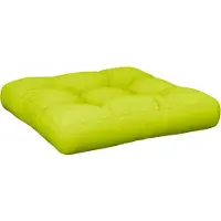 vidaXL Coussin de palette vert brillant 60x60x12 cm tissu