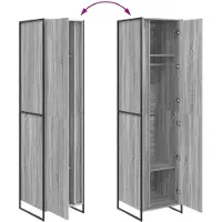 vidaXL Armoire à porte, gris Sonoma, 50 x 50 x 200 cm, aggloméré
