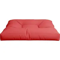vidaXL Coussin de palette rouge 80x80x12 cm tissu