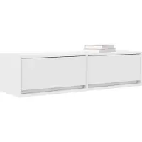 vidaXL Meuble TV avec tiroirs Blanc 100 x 31 x 25,5 cm Bois composite