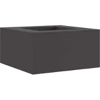 vidaXL – Brasero noir, 80 x 80 x 40 cm, en acier résistant aux intempéries
