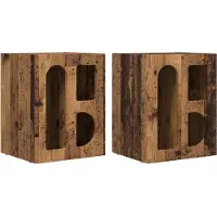 vidaXL Table de chevet 2 pcs Bois ancien 40 x 35 x 50 cm