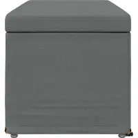 vidaXL Tabouret gris foncé 101 x 41 x 40 cm Tissu et bois pressé