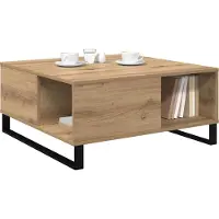 vidaXL Table basse en chêne Artisan 80 x 80 x 36,5 cm Bois composite