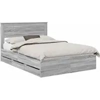 vidaXL Cadre de lit gris Sonoma 160 x 200 cm Bois d'ingénierie
