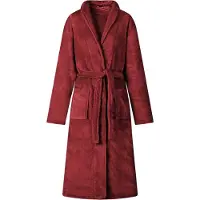 vidaXL Robe de bain sans capuche Rouge Bordeaux xl Flanelle