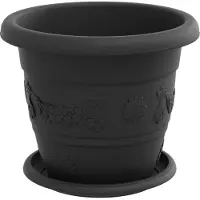 vidaXL Pots de plantes 6 pcs Noir Ø 26 x 21.5 cm Plastique