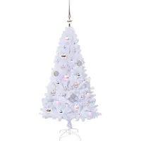 vidaXL Sapin de Noël artificiel avec 150 LED Blanc 120 cm PVC et Acier