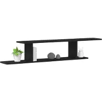 vidaXL Étagère TV murale Chêne noir 125 x 18 x 23 cm Bois d'ingénierie