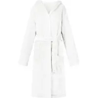 vidaXL Peignoir Avec Capuche Blanc M Flanelle