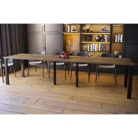 Endo -Möbel XXL Table de salle à manger Vast 130cm - 330cm extensible Table de cuisine (Chêne Wotan)