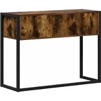 vidaXL Table d'appoint Chêne Fumé 100 x 36 x 75 cm Bois d'ingénierie