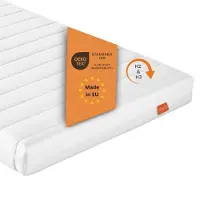 Sleepling matelas ergonomique 7 zones en mousse froide, 80 x 200 cm, H2 & H3, 11 cm, degré de fermeté duo, réversible, PureComfort