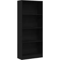 vidaXL Bibliothèque Chêne noir 60 x 24 x 143 cm Bois d'ingénierie