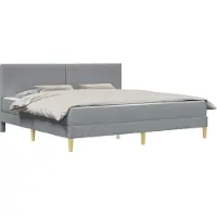 vidaXL : Structure de lit, dimensions 200 x 200 cm, couleur gris clair