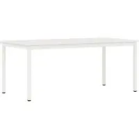 vidaXL Table de salle à manger blanche 180 x 90 x 75 cm Pin massif