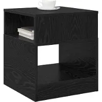 vidaXL Table d'appoint Chêne noir 40,5 x 40 x 45 cm Bois d'ingénierie