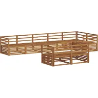 vidaXL Ensemble de canapés d'extérieur 8 pièces en bois massif d'acacia naturel