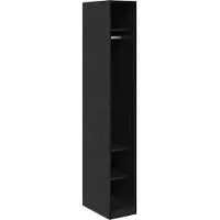 vidaXL Armoire avec étagère noir aspect chêne 50 x 30 x 200 cm