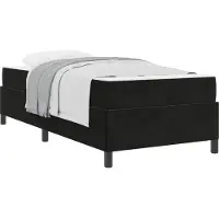 vidaXL Cadre de lit avec matelas noir 90 x 190 cm Tissu