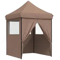 vidaXL Tente de réception marron 200 x 200 x 306 cm Tissu Oxford