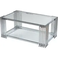 Xl Moebel Gmbh Table basse de luxe Design Meubles en métal argenté Salon Tables basses rectangulaires