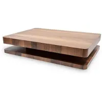 Xl Moebel Gmbh Design industriel : table basse marron avec plateau en bois pour le salon