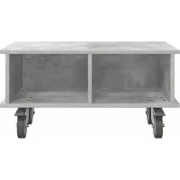 vidaXL Support TV , 68,5 x 35 x 35 cm, gris béton, matériau composite en bois