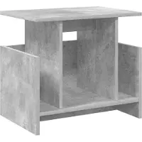 vidaXL Support TV, 2 pièces, gris béton, matériau de bois