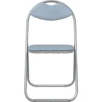 vidaXL : Ensemble de 8 chaises pliantes, revêtues de similicuir gris, dimensions : 48 x 43,5 x 81 cm