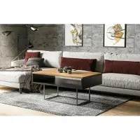 Endo -Möbel Table basse Enna 100x60x53 cm Table de salon avec rangement (chêne Wotan)
