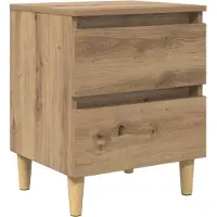 vidaXL Armoire de lit avec tiroir Chêne artisanal 40 x 35 x 50 cm