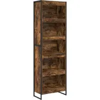 vidaXL Bibliothèque 2 Pcs Chêne Fumé 80 X 30 X 155 Cm