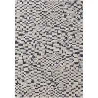 Interiyou Tapis d'intérieur et d'extérieur Kano bleu/blanc A7 140 x 200 cm