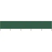 vidaXL Tissu brise-vent 5 pièces 600 x 80 cm vert