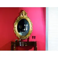 AEA Miroir classique de designer Miroir mural baroque rococo 88x133cm cadre en bois Nouveau