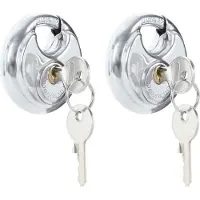 vidaXL Serrures à clef, lot de 2, argent, 6 x 2,3 x 6 cm