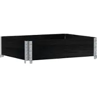 vidaXL Rehausse de palette noire 80x60 cm pin massif