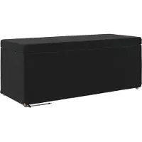 vidaXL Tabouret noir 101 x 41 x 40 cm Velours et bois d'ingénierie