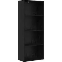 vidaXL Meuble de rangement sur pied noir aspect chêne 60 x 30 x 151,5 cm
